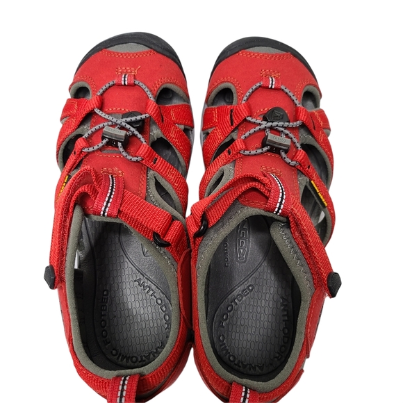 NWOT Big Kids Keen Seacamp II CNX Red Hybrid Water Sandal Racing Red Size 5 - Picture 6 of 8